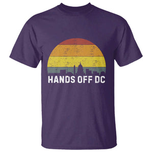Hands Off DC T Shirt Retro Washington D.C. Skyline TS02 Purple Print Your Wear