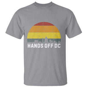 Hands Off DC T Shirt Retro Washington D.C. Skyline TS02 Sport Gray Print Your Wear
