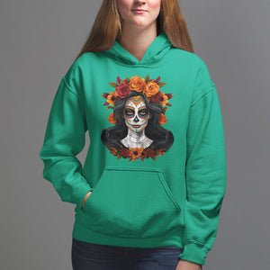 Day of the Dead Women Hoodie De Los Muertos Calavera La Catrina Sugar Skull Women TS02 Irish Green Printyourwear