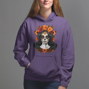 Day of the Dead Women Hoodie De Los Muertos Calavera La Catrina Sugar Skull Women TS02 Purple Printyourwear