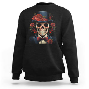 Day of the Dead Men Sweatshirt Dia De Los Muertos Calavera Sugar Skull Man Fancy Dress TS02 Charcoal Printyourwear