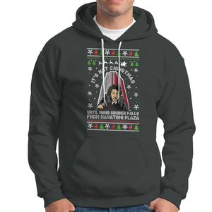 Nakatomi Plaza Hoodie It's Not Christmas Until Hans Gruber Falls TS02 Dark Heather Printyourwear