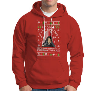 Nakatomi Plaza Hoodie It's Not Christmas Until Hans Gruber Falls TS02 Red Printyourwear