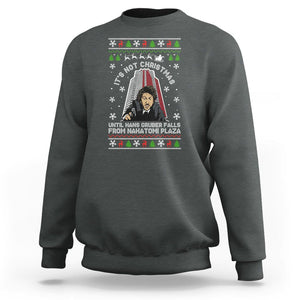 Nakatomi Plaza Sweatshirt It's Not Christmas Until Hans Gruber Falls TS02 Dark Heather Printyourwear