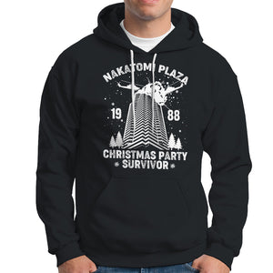 Nakatomi Plaza Hoodie Christmas Party 1988 Survivor TS02 Black Printyourwear