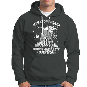 Nakatomi Plaza Hoodie Christmas Party 1988 Survivor TS02 Dark Heather Printyourwear