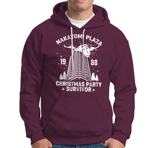 Nakatomi Plaza Hoodie Christmas Party 1988 Survivor TS02 Maroon Printyourwear