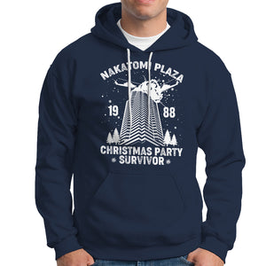 Nakatomi Plaza Hoodie Christmas Party 1988 Survivor TS02 Navy Printyourwear