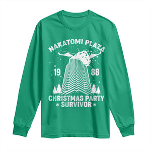 Nakatomi Plaza Long Sleeve Shirt Christmas Party 1988 Survivor TS02 Irish Green Print Your Wear