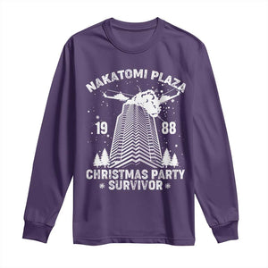 Nakatomi Plaza Long Sleeve Shirt Christmas Party 1988 Survivor TS02 Purple Print Your Wear