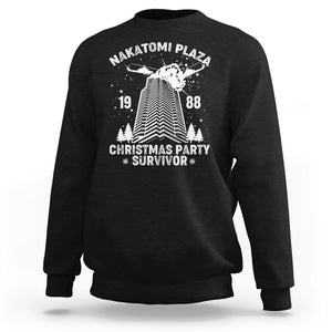 Nakatomi Plaza Sweatshirt Christmas Party 1988 Survivor TS02 Black Printyourwear