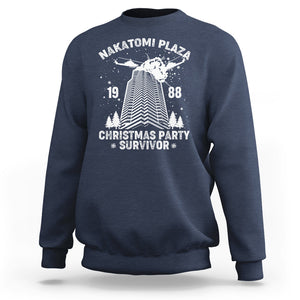 Nakatomi Plaza Sweatshirt Christmas Party 1988 Survivor TS02 Navy Printyourwear