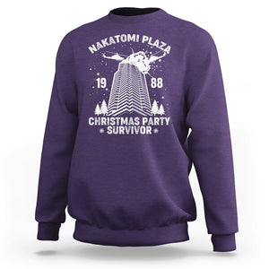 Nakatomi Plaza Sweatshirt Christmas Party 1988 Survivor TS02 Purple Printyourwear