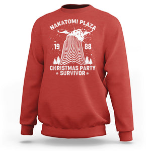 Nakatomi Plaza Sweatshirt Christmas Party 1988 Survivor TS02 Red Printyourwear