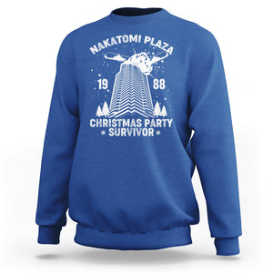 Nakatomi Plaza Sweatshirt Christmas Party 1988 Survivor TS02 Royal Blue Printyourwear