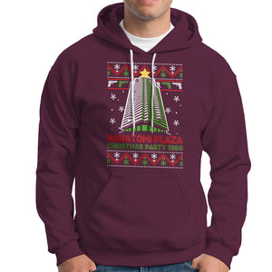 Nakatomi Plaza Hoodie Christmas Party 1988 TS02 Maroon Printyourwear