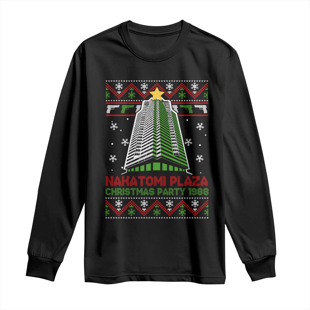 Nakatomi Plaza Long Sleeve Shirt Christmas Party 1988 TS02 Black Print Your Wear