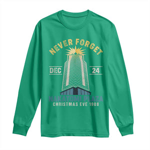 Nakatomi Plaza Long Sleeve Shirt Never Forget December 24 Christmas Eve 1988 TS02 Irish Green Print Your Wear