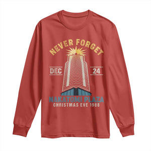 Nakatomi Plaza Long Sleeve Shirt Never Forget December 24 Christmas Eve 1988 TS02 Red Print Your Wear