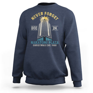 Nakatomi Plaza Sweatshirt Never Forget December 24 Christmas Eve 1988 TS02 Navy Printyourwear