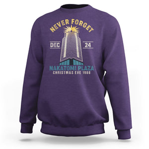 Nakatomi Plaza Sweatshirt Never Forget December 24 Christmas Eve 1988 TS02 Purple Printyourwear