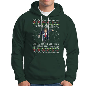 Nakatomi Plaza Hoodie It's Not Christmas Until Hans Gruber Falls TS02 Dark Forest Green Printyourwear