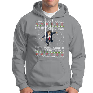 Nakatomi Plaza Hoodie It's Not Christmas Until Hans Gruber Falls TS02 Sport Gray Printyourwear