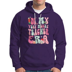 In My Very Merry Teacher Era Xmas Groovy Christmas Hoodie TS02 Purple Printyourwear