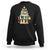 In My Holly Jolly Teacher Era Xmas Groovy Christmas Tree Sweatshirt TS02 Black Printyourwear