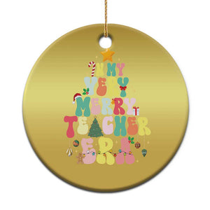 In My Very Merry Teacher Era Xmas Groovy Christmas Tree Christmas Ornament TS02 Print Your Wear