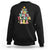 In My Very Merry Teacher Era Xmas Groovy Christmas Tree Sweatshirt TS02 Black Printyourwear