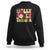 Groovy Holly Jolly Teacher Christmas Retro Xmas Sweatshirt TS02 Black Printyourwear