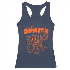 Aperitivo Spritz Racerback Tank Top Funny Italiano Aperollin' Recipe TS02 Navy Print Your Wear