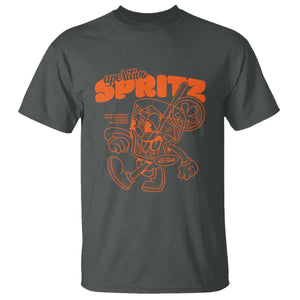 Aperitivo Spritz T Shirt Funny Italiano Aperollin' Recipe TS02 Dark Heather Print Your Wear