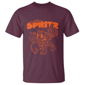 Aperitivo Spritz T Shirt Funny Italiano Aperollin' Recipe TS02 Maroon Print Your Wear