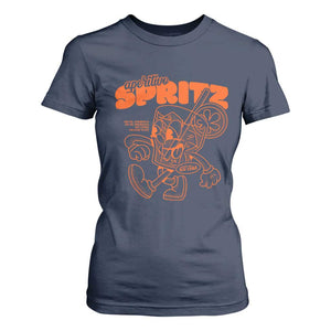 Aperitivo Spritz T Shirt For Women Funny Italiano Aperollin' Recipe TS02 Navy Print Your Wear