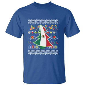 Mexican Christmas T Shirt Mexico Flag Xmas Tree Ugly Sweater TS02 Royal Blue Print Your Wear