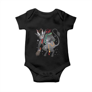 Christmas Merry Krampus Baby Onesie Naughty Horror Evil Xmas Psychobilly TS02 Black Print Your Wear