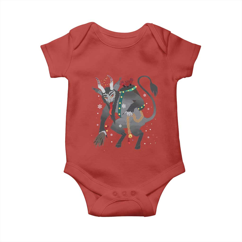 Christmas Merry Krampus Baby Onesie Naughty Horror Evil Xmas Psychobilly TS02 Red Print Your Wear