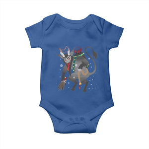 Christmas Merry Krampus Baby Onesie Naughty Horror Evil Xmas Psychobilly TS02 Royal Blue Print Your Wear