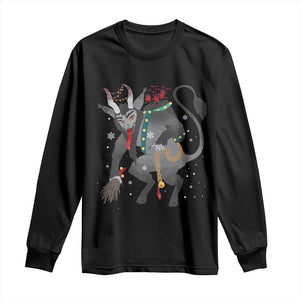 Christmas Merry Krampus Long Sleeve Shirt Naughty Horror Evil Xmas Psychobilly TS02 Black Print Your Wear