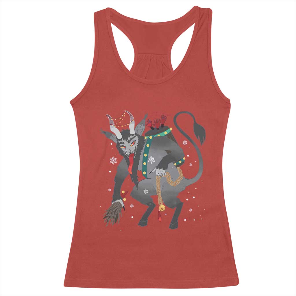 Christmas Merry Krampus Racerback Tank Top Naughty Horror Evil Xmas Psychobilly TS02 Red Print Your Wear