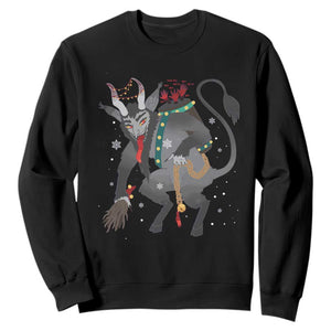 Christmas Merry Krampus Sweatshirt Naughty Horror Evil Xmas Psychobilly TS02 Black Print Your Wear