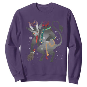 Christmas Merry Krampus Sweatshirt Naughty Horror Evil Xmas Psychobilly TS02 Purple Print Your Wear