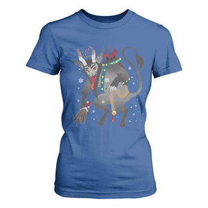 Christmas Merry Krampus T Shirt For Women Naughty Horror Evil Xmas Psychobilly TS02 Royal Blue Print Your Wear