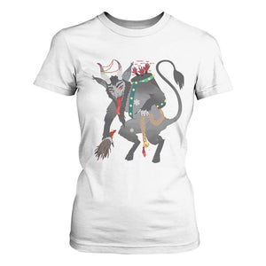 Christmas Merry Krampus T Shirt For Women Naughty Horror Evil Xmas Psychobilly TS02 White Print Your Wear