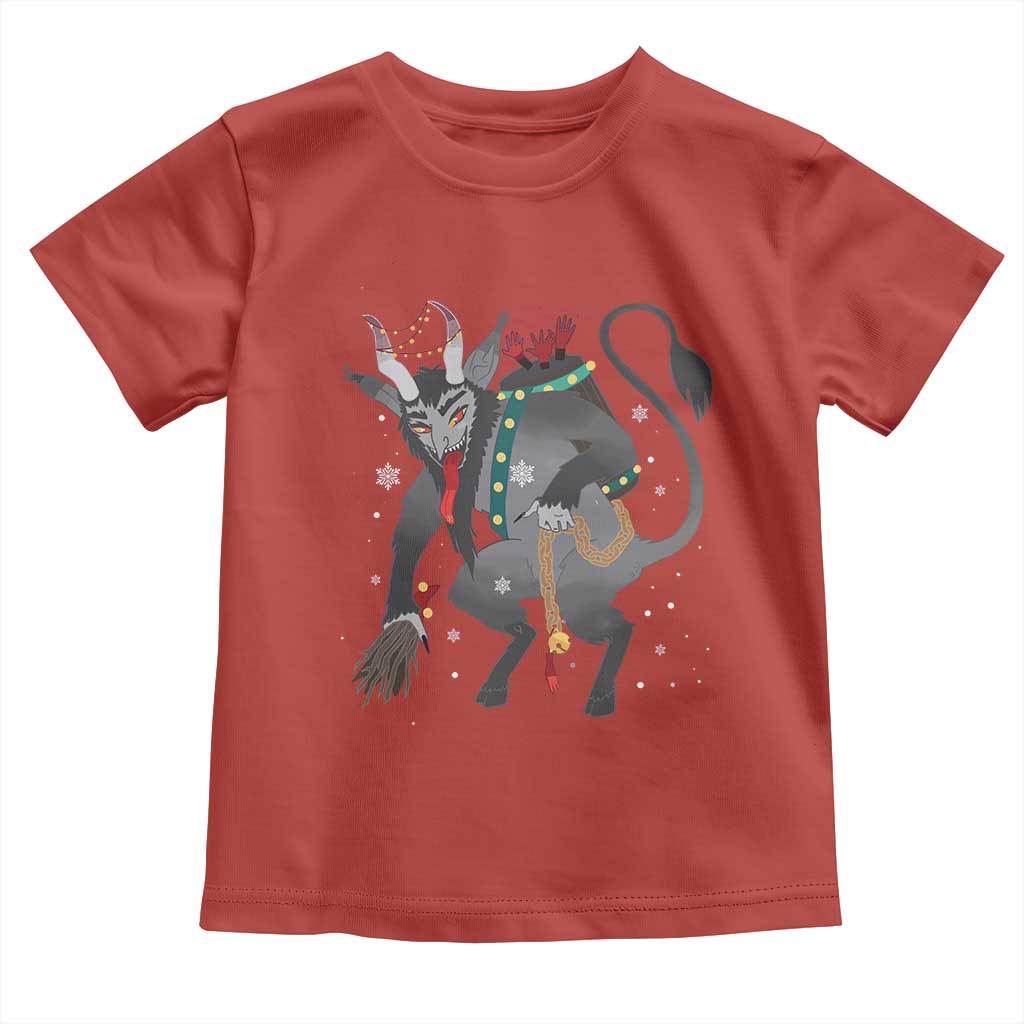 Christmas Merry Krampus Toddler T Shirt Naughty Horror Evil Xmas Psychobilly TS02 Red Print Your Wear