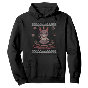 Cute Baby Baphomet Hoodie Ugly Christmas Sweater Occult Gift TS02 Black Print Your Wear