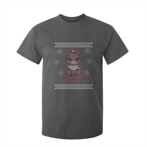 Cute Baby Baphomet T Shirt For Kid Ugly Christmas Sweater Occult Gift TS02 Dark Heather Print Your Wear