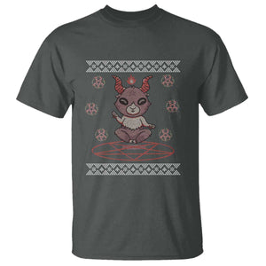 Cute Baby Baphomet T Shirt Ugly Christmas Sweater Occult Gift TS02 Dark Heather Print Your Wear